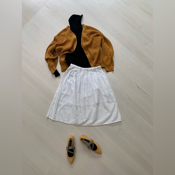 NEW Michael Kors polka dot midi A-line skirt - Picture 1 of 4